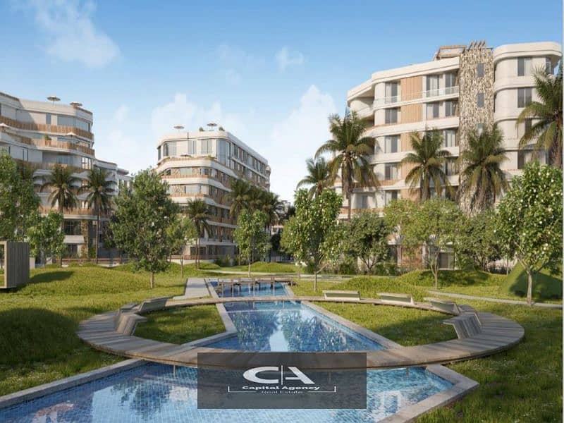 Save for a limited offer , 0% down payment and installments over 10 years, a two-bedroom apartment for sale in Bloomfields Compound in Mostakbal City 1