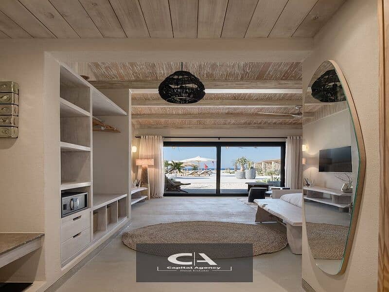 chalet first row on the lagoon, fully finished, in M ​​Square Masyaf, with a 5% down payment and a 40% cash discount 10