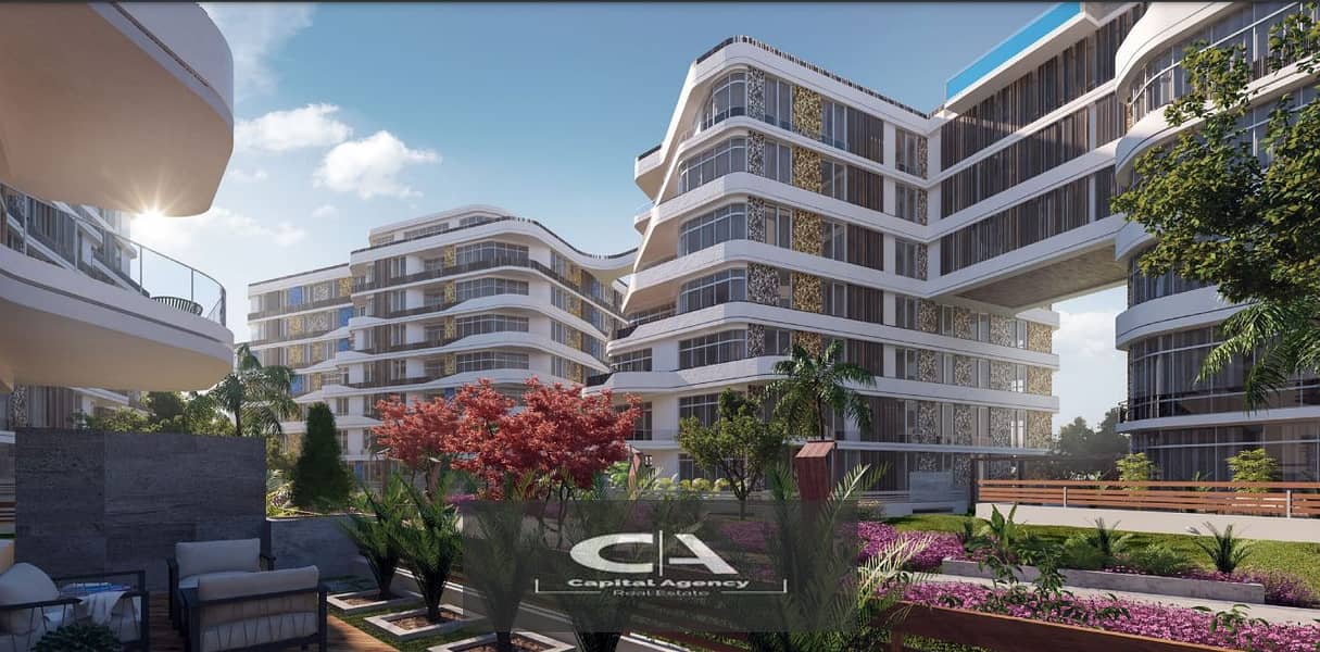 For the first time with Tatweer Misr, an apartment for sale in Bloomfields Compound, 0% down payment and installments over 10 years | Distinctive view 9