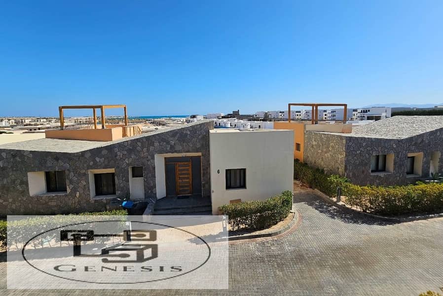 purchased a chalet for sale on the first row by the sea in the heart of Hurghada, located in Soma Bay 6