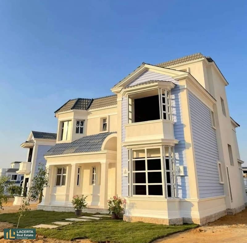 At the lowest price in the market and at the highest discount on cash, a 3-bedroom townhouse for sale in the new Mountain View 6th of October Compound 8