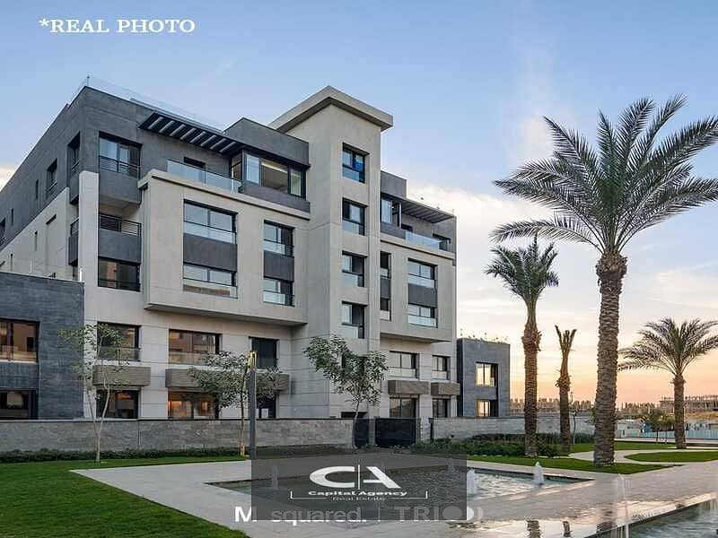 Apartment for sale in a garden in the heart of Golden Square, with a 5% down payment and equal installments in Trio Gardens with M Square | 35% cash d 19