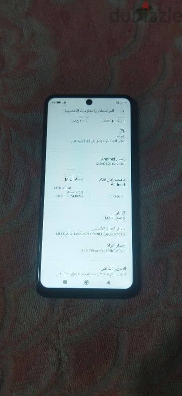 ريدمي نوت 9s حالة ممتازة 128 ورام 6 + 2 بدون علبة +جراب +كبل تايب c 15