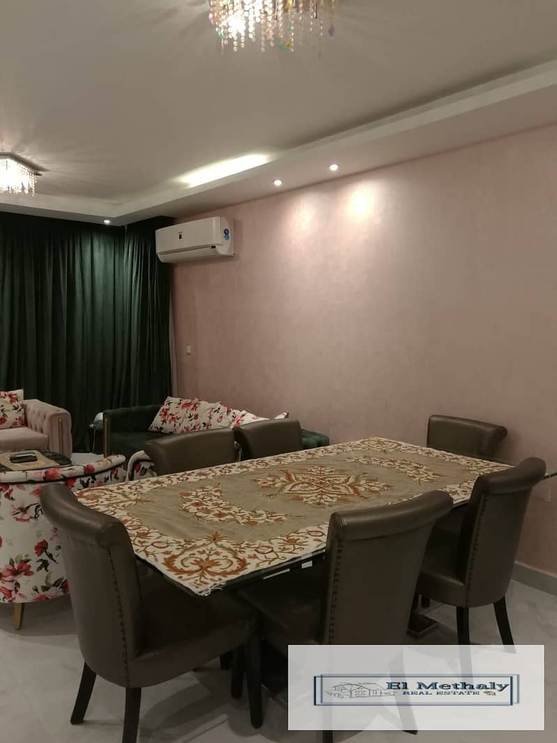 Apartment 131 meters for furnished rent in Al-Rehab City 1