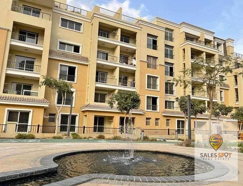 In Sarai Compound, a two-bedroom apartment for sale is available with a 5% down payment only or a 42% discount for cash payment - from mnhd 4