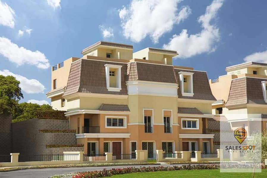 In Sarai Compound, a two-bedroom apartment for sale is available with a 5% down payment only or a 42% discount for cash payment - from mnhd 9