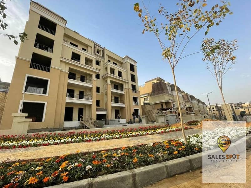 80-meter studio for sale with a 42% discount and 8-year installments in Sarai Compound, directly in front of Madinaty and Shorouk - from MNHD 9