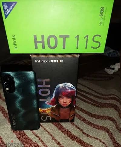 INFINIX HOT 11S رام ٤ وذاكرة ١٢٨ بحالة الزيرو