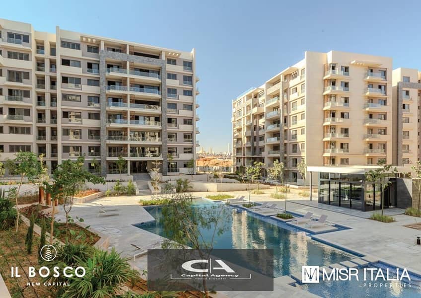 Own an apartment with a down payment of only 10% + a private garden_receive it within a year with the longest payment period in IL Bosco _ New Capital 3