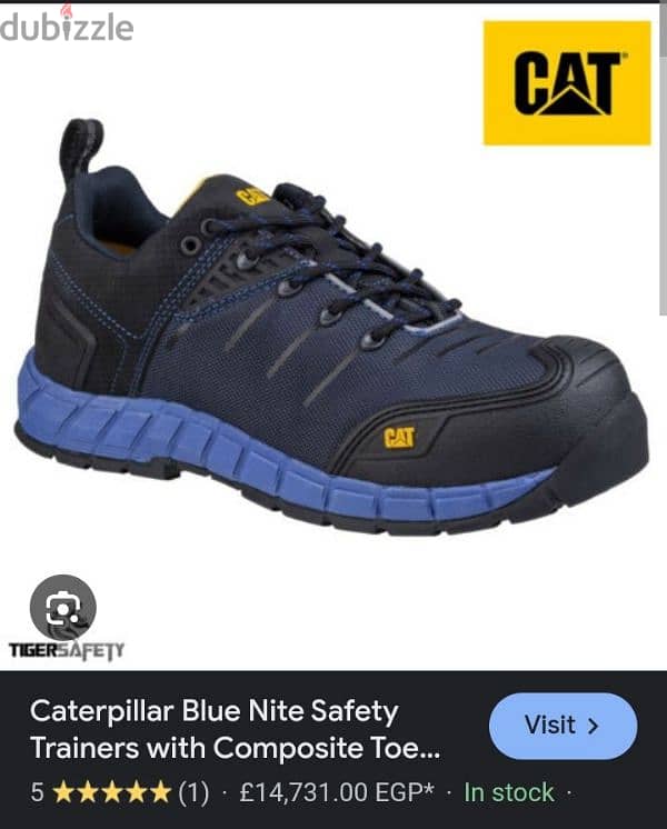 جزمه سيفتي Caterpillar CAT Byway S1P Blue Safety Shoes . 1