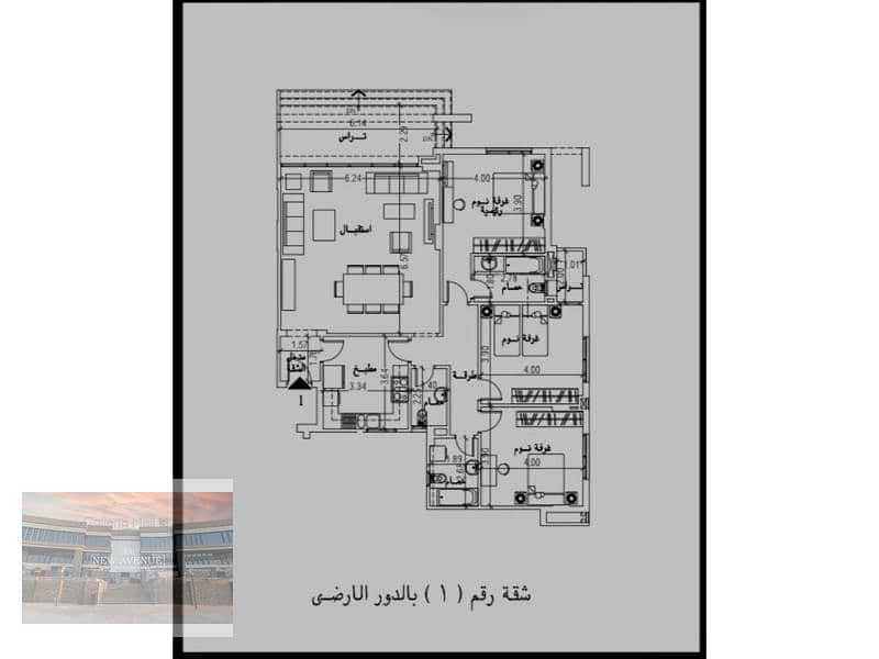 Ground apt with private garden for sale in The Square New Cairo, Ready to move, Semi finished,3 bedrooms 5