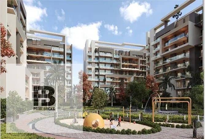 For sale with a 10% down payment: 120 square meter apartment in City Oval, R8 in the heart of the New Administrative Capital, near the Green River 2