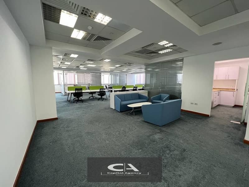 Administrative office for rent 321 m shot in the first sector directly on the southern Teseen Street finished and with air conditioners in the Fifth S 2