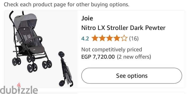 joie Nitro LX Stroller + rain cover 1