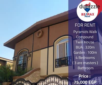 Pyramids Walk Compound  Twin House   For Rent   320m