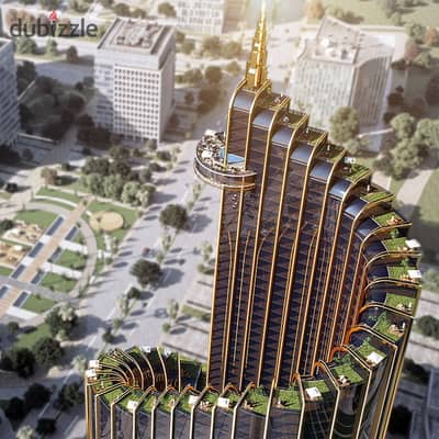 Administrative office for sale in East Tower, New Administrative Capital, fully finished with air conditioners, in installments over 6 years