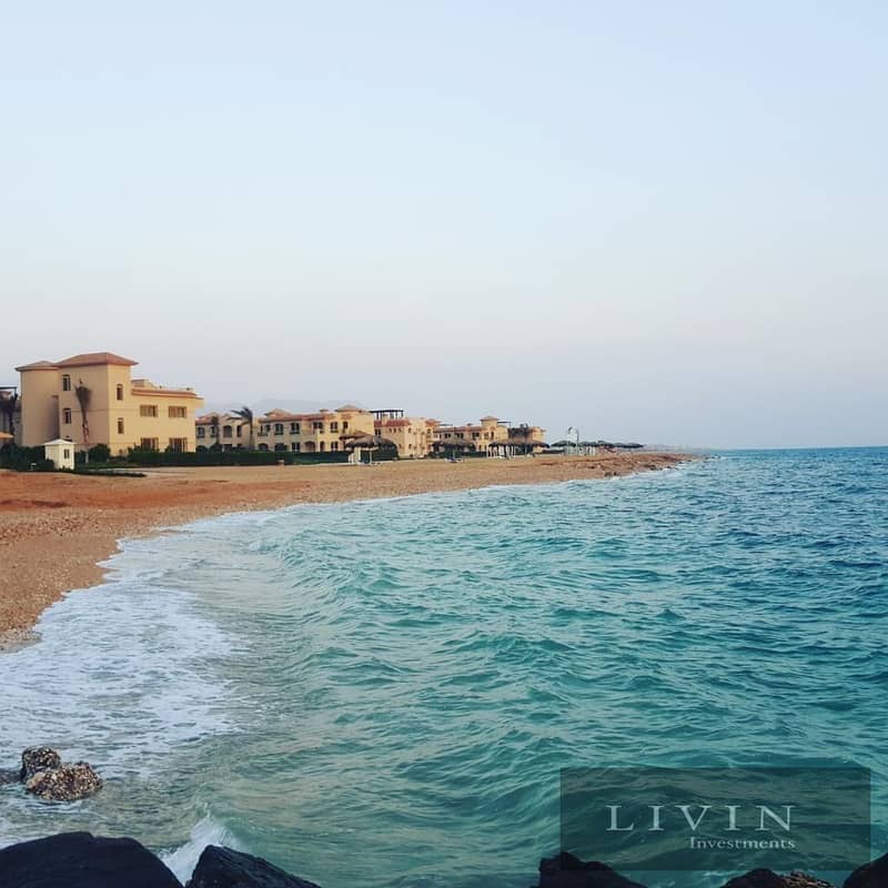 3 bedrooms chalet for sale in lavista 6 ain sukhna wall by wall with telal sokhna and porto with installments - sea view - finished super lux 8