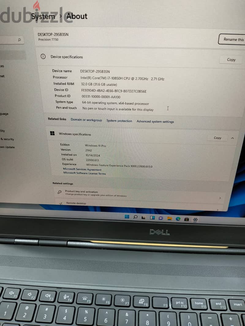 Dell Precision 7750 Quadro RTX5000 16GB Vram 4