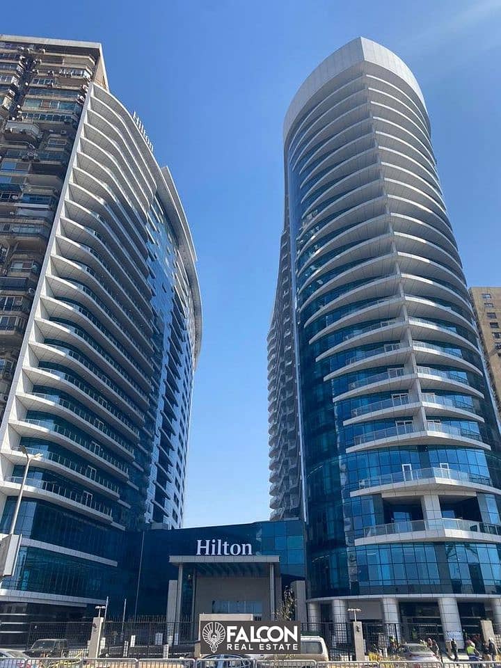 For sale, a hotel apartment overlooking the Nile, immediate delivery and hotel finishing in Hilton Towers (Service by Hilton) 0