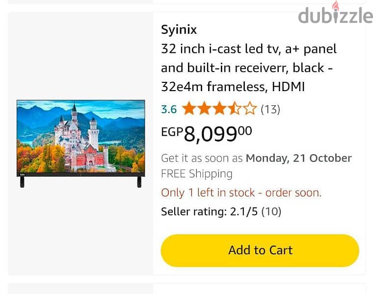 Syinix 32 inch 1