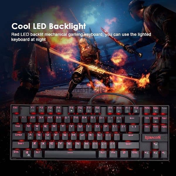 keyboard Redragon K552  كيبورد ريدراجون ميكانيكال Blue switch 8