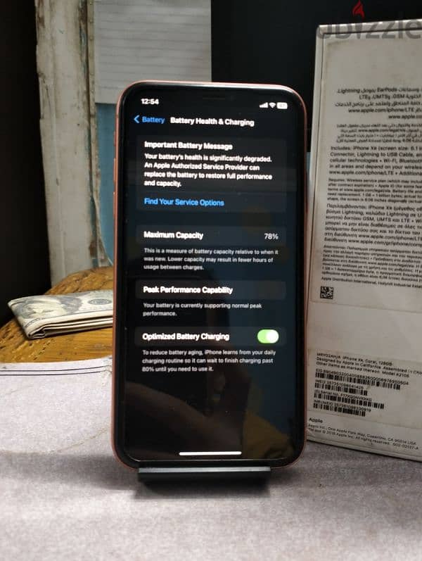 ايفون اكس ار مساحه 128 جيجا بطاريه 78% تليفون مش مفتوح ولا مغير اي 2