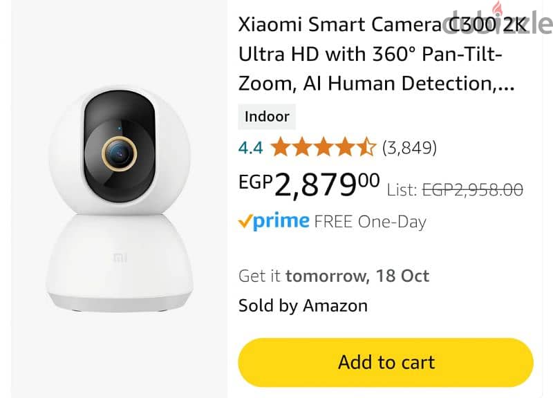 Xiaomi Smart Camera C300 2K Ultra HD with 360 4