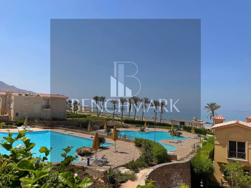 Villa 180m for sale in La Vista 6 Village Ain Sokhna full sea view cash or installments wall within wall with porto next to Topaz 8