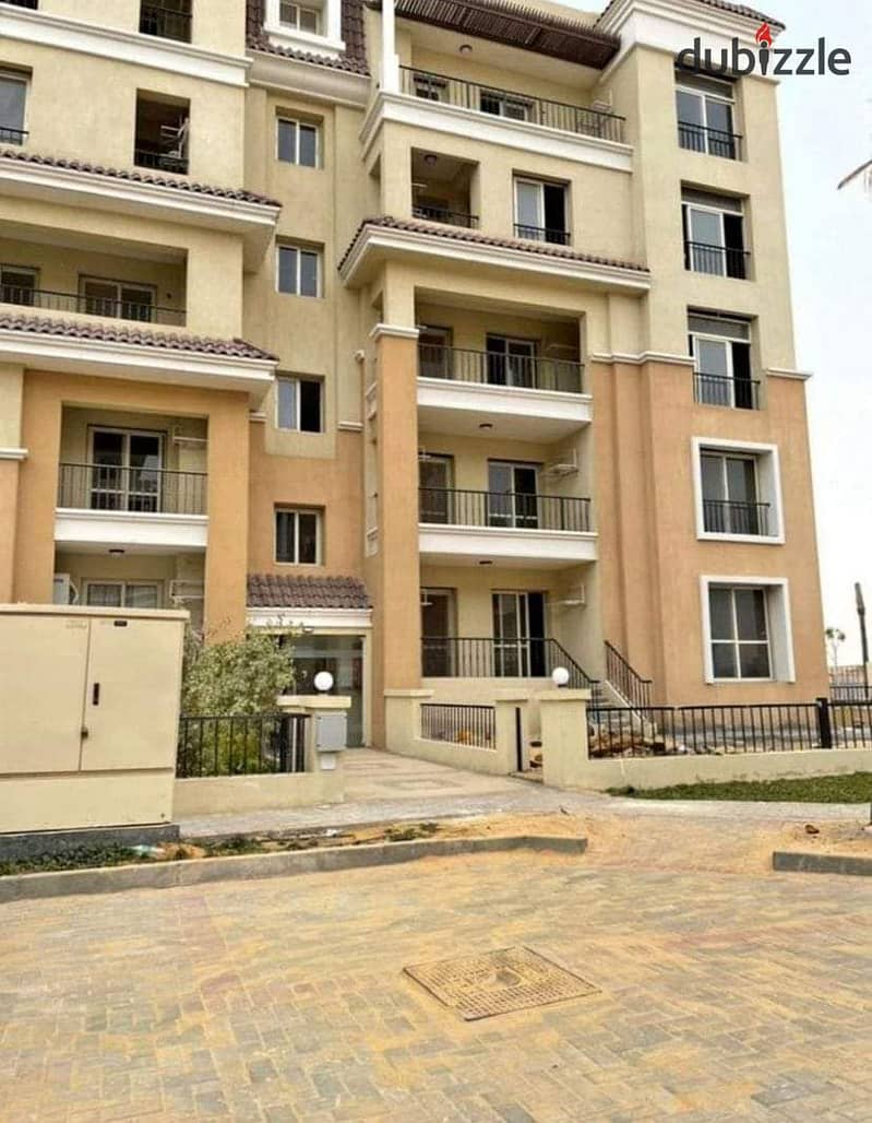 For sale, the best division, a 2-BR apartment, 113 m, with a direct view of the landscape in Sarai, next to Madinaty, with a down payment of 626K 9