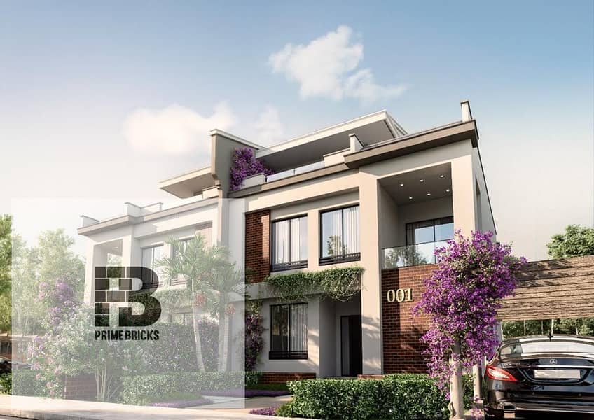 with equal installments over 10 years Duplex with a garden, 326 square meters, in City Oval, R8, New Administrative Capital. 3