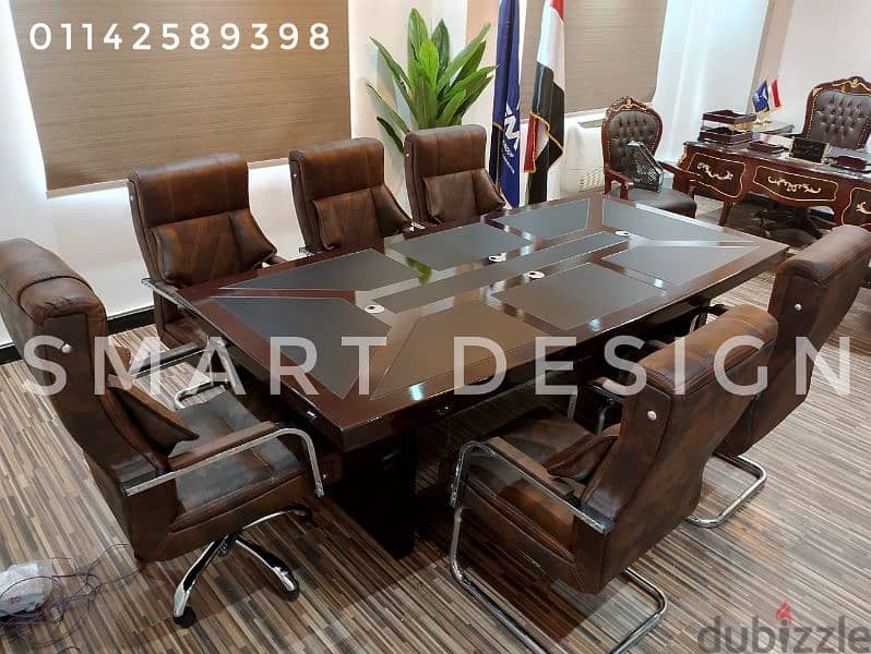 01142589398noor/meeting table ترابيزة اجتماعات ٢٤٠*١٢٠ خشب mdf اسباني 3