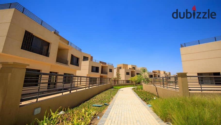 Immediate delivery: 240m villa + 240m garden in ALMA Compound, Sheikh Zayed, near Arkan Mall and opposite Americana Plaza. 3