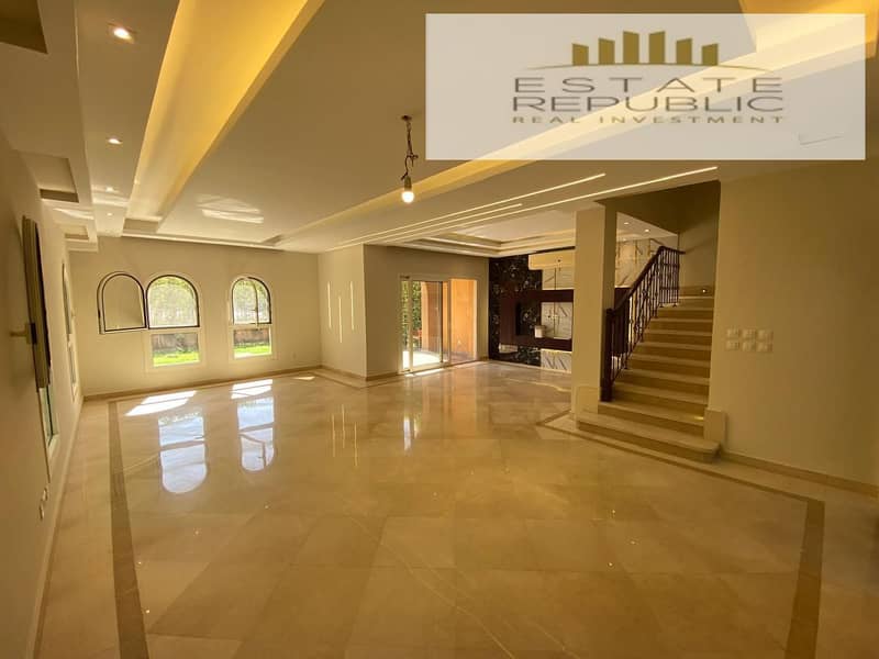 villa for sale ultra super finshed Open view landscape with the best price in mivida Emaar new cairo 3