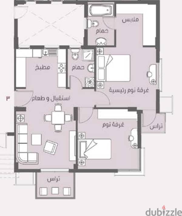 شقة للبيع بأرقي مراحل مدينتي B8 133m 1