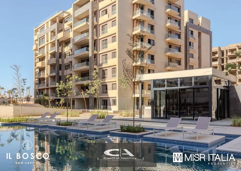 With a down payment of only 400 thousand, receive your apartment ready to move + 40% discount on cash in IL Bosco, the capital | IL Bosco | New Capita 2