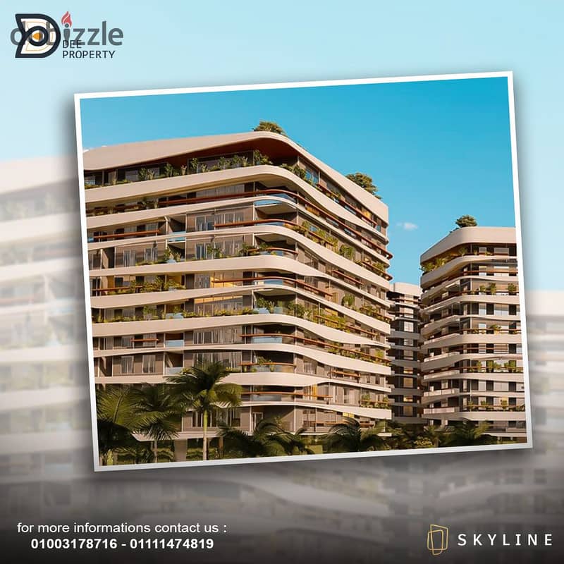 Apartment for sale 275 m in Smouha, Skyline Compound, open view, hotel finishes, in installments 1