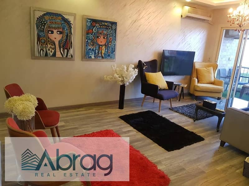 3-bedroom apartment for rent, furnished and air-conditioned, with a view and a swimming pool, in The Address Compound, Sheikh Zayed 2