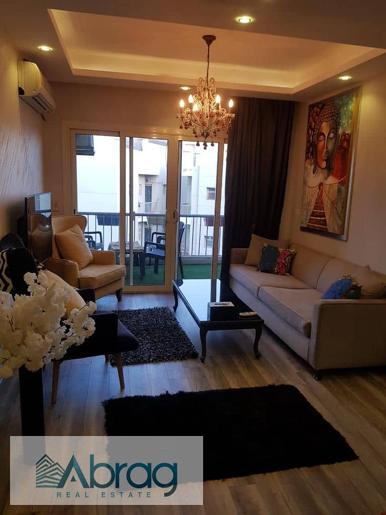 3-bedroom apartment for rent, furnished and air-conditioned, with a view and a swimming pool, in The Address Compound, Sheikh Zayed 3