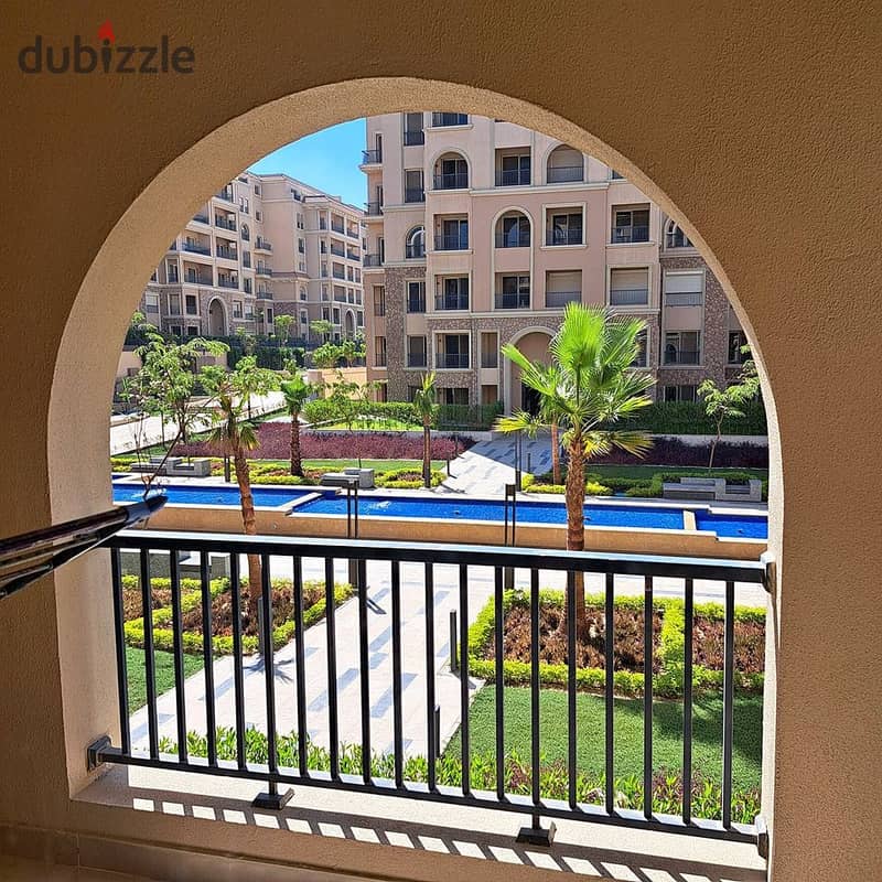 With a 50% down payment, Immediate receipt  own your fully finished apartment with a private garden in the heart of the Fifth Settlement 4