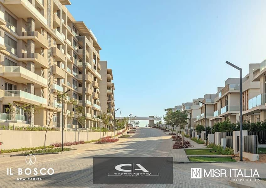 Own an apartment with 0% down payment - delivery in 6 months with a private garden and the longest payment period in IL Bosco _ New Capital 1