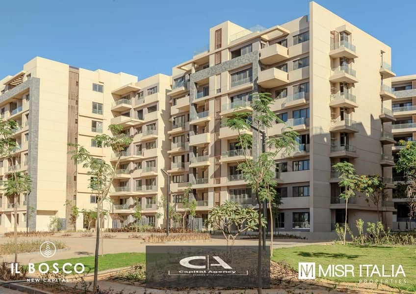 Own an apartment with 0% down payment - delivery in 6 months with a private garden and the longest payment period in IL Bosco _ New Capital 4