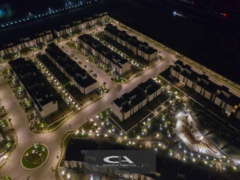 0% down payment for a fully finished 3-bedroom apartment in Al Burouj Compound in Shorouk A distinctive view of the landscape * Al Burouj * 4