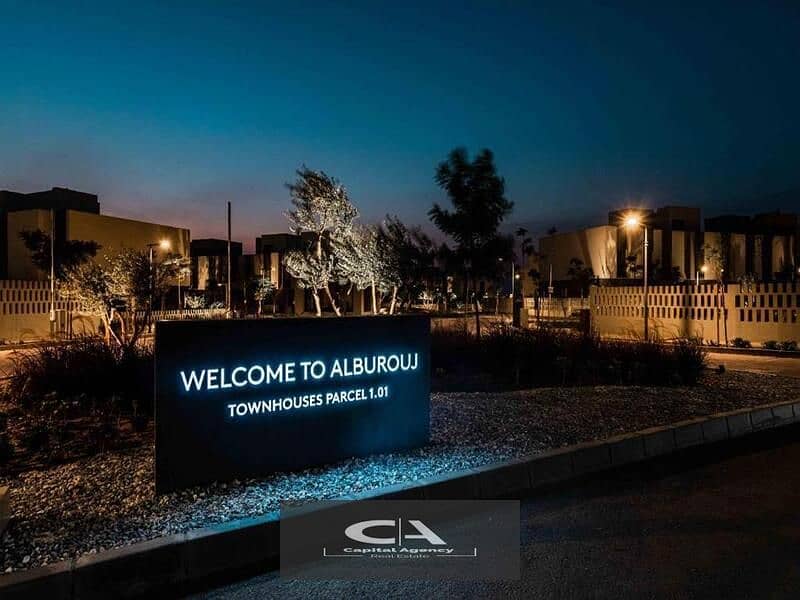 0% down payment for a fully finished 3-bedroom apartment in Al Burouj Compound in Shorouk A distinctive view of the landscape * Al Burouj * 7