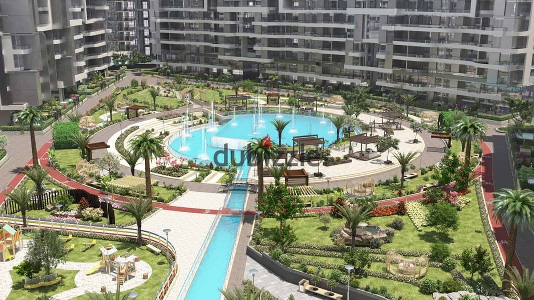 Best Apartment  For sale in R7 New Capital city cairo (residential and investment) ultra super lux ,furnished with air condition and parking and clubH 4