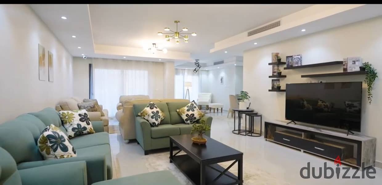 Best Apartment  For sale in R7 New Capital city cairo (residential and investment) ultra super lux ,furnished with air condition and parking and clubH 15