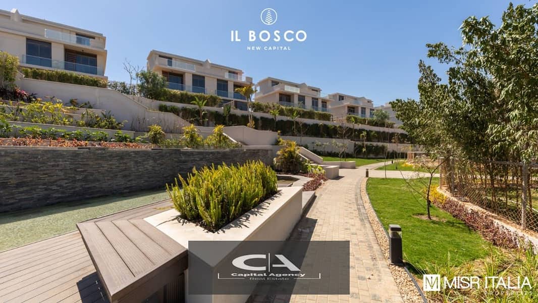 Own an apartment without down payment with a private garden of 34  m. _ Delivery in 6 months with the longest payment period in IL Bosco _ New Capital 5