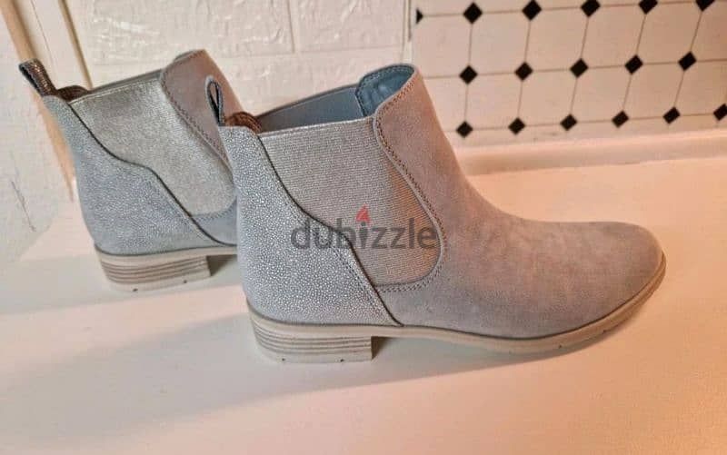 لون رصاصي Marco Tozzi Boots حذاء ماركة 1