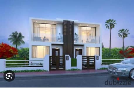 Twin house for sale at a bargain price, immediate delivery, with a private swimming pool in Sia Villaggio, New Alamein. . . .