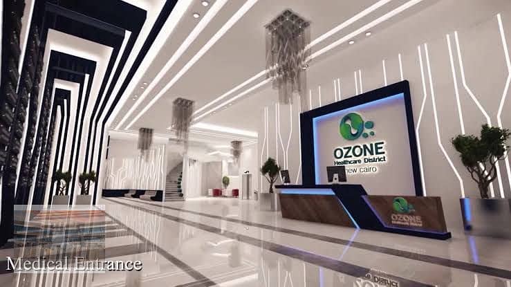 Clinic 38m fully finished in ozone new cairo               S-W 54 7