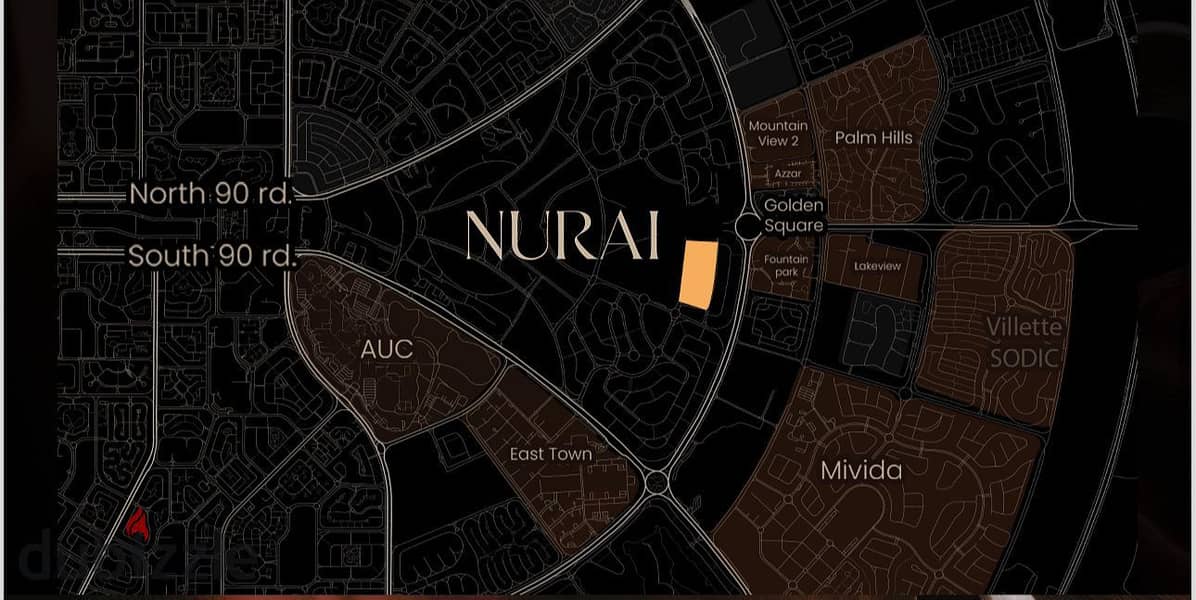 Building for sale, fully finished, in Golden Square, Fifth Settlement, in Nurai 3